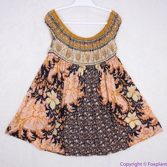 NEW Free People Intimately Bali‎ Mariposa Mini Slip, Black Combo, size S - Picture 11 of 16